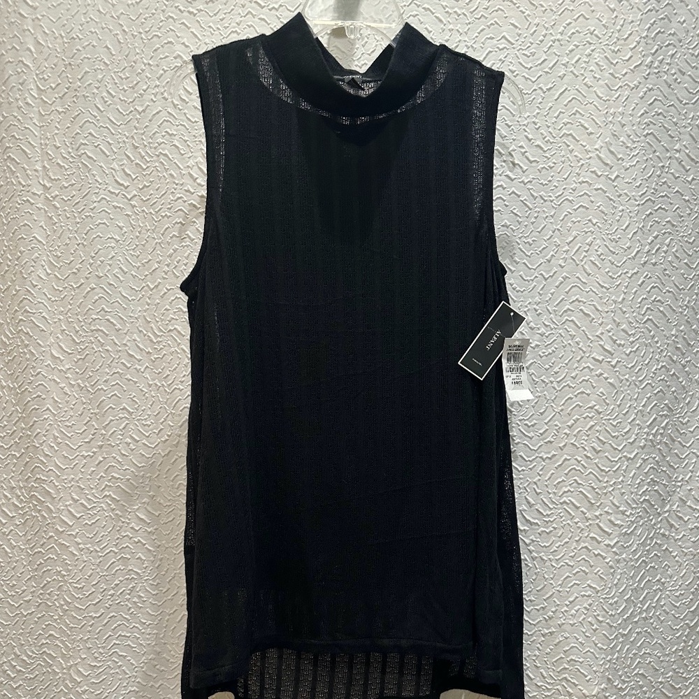 BRAND NEW Alfani 2-piece tunic with silk shell (L)